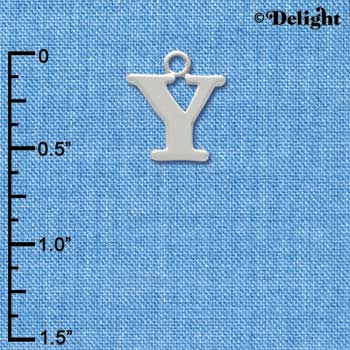 C2289 - Silver Initials - Y - Large (6 charms per package)