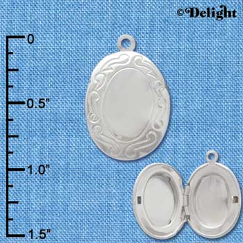 C2403 - Oval Locket (6 charms per package)