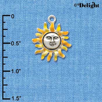 C2434 - Sun - Silver Charm (6 charms per package)