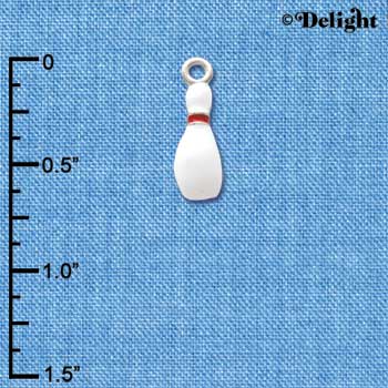 C2469 - Bowling Pin - Silver Charm (6 charms per package)