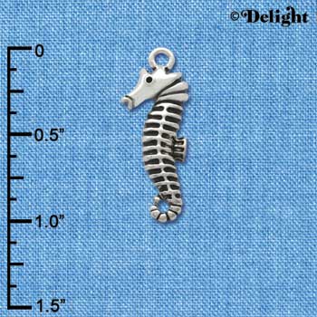 C2479* - Antiqued Seahorse - Silver Charm (Left & Right) (6 charms per package)