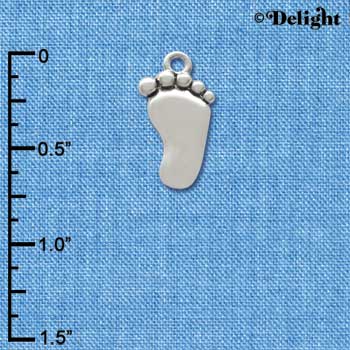 C2487* - Foot - Silver Charm (Left & Right) (6 charms per package)