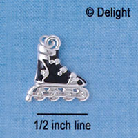 C2494* - Rollerblade - Black - Silver Charm (Left & Right) (6 charms per package)
