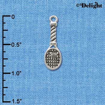 C2495 - Tennis Racquet - Silver Charm (6 charms per package)