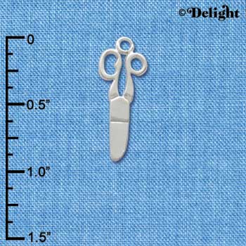 C2499+ - Scissors - Silver Charm (6 charms per package)