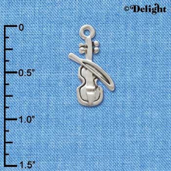 C2503+ - Violin - Silver Charm (6 charms per package)