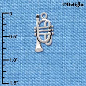 C2507+ - Trumpet - Silver Charm (6 charms per package)