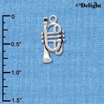 C2507+ - Trumpet - Silver Charm (6 charms per package)