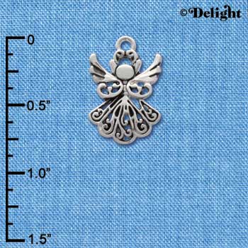C2519 - Silver Angel - Silver Charm (6 charms per package)