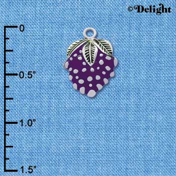 C2533 - Grapes - Silver Charm (6 charms per package)