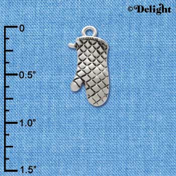 C2600 - Oven Mitt - Silver Charm ( 6 charms per package )