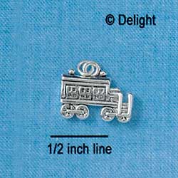 C2607+ - Train - Caboose - Silver Charm (3-D) ( 6 charms per package )
