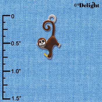 C2619* - Hanging Monkey (Left & Right) - Silver Charm