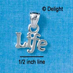 C2651 - Life - Pendant with bail - Silver Charm