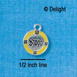 C2676 - $1000 Gambling Chip - Silver Charm