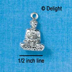 C2688 - Buddha - 3-D - Silver Charm