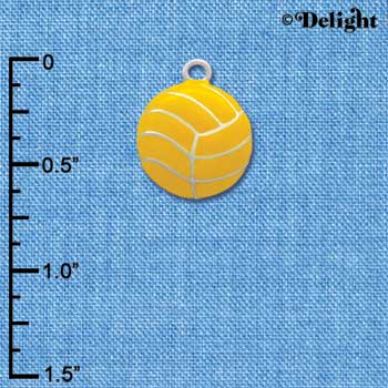 C2766 - Water Polo Ball Charm - Silver Charm