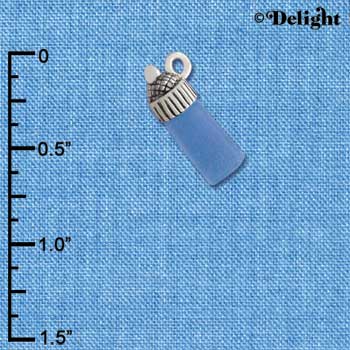 C2820+ - 3-D Blue Baby Bottle - Silver Charm ( 6 charms per package )