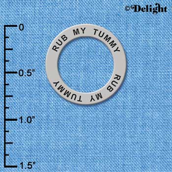 C3237 - Rub my Tummy - Affirmation Message Ring