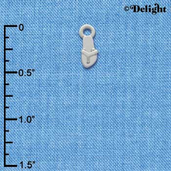 C3333 - Mini Silver Flip Flop - Silver Charm (6 charms per package)