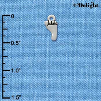 C3522 tlf - Small Bare Feet - Silver Charm