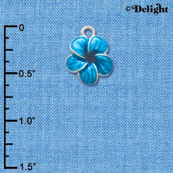 C3577 tlf - Hot Blue and Blue Flower - Silver Charm