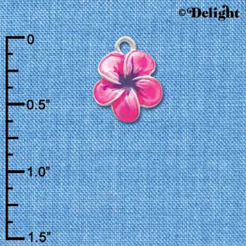 C3578 tlf - Hot Pink and Purple Flower - Silver Charm