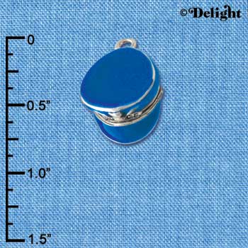 C3597 tlf - Blue Policeman's Hat - Silver Charm