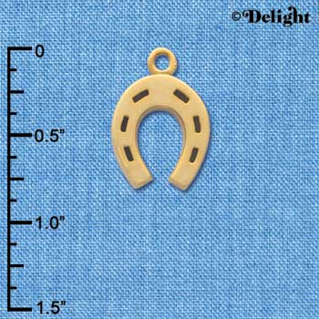 C3635 tlf - Gold Horseshoe - Gold Charm (6 per package)