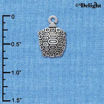 C3743 tlf - Silver Tortoise - Silver Charm (6 per package)