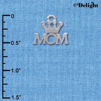 C3826 tlf - Mom with Crown - Silver Charm (6 per package)