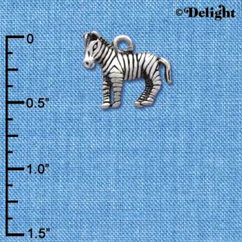 C3829 tlf - 2-D Zebra - Silver Charm (6 per package)