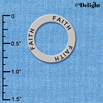 C3866+ tlf - Faith - Affirmation Message Ring ( 6 per package)