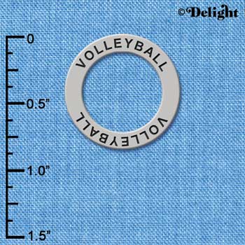 C3918 tlf - Volleyball - Affirmation Message Ring ( 6 per package)