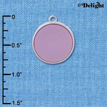 C3922 tlf - Light Purple Pearl Acrylic in Silver Holder - Silver Charm (6 per package)