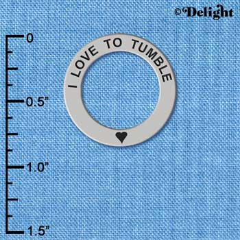 C3983 tlf - I love to Tumble - Affirmation Message Ring (6 per package)