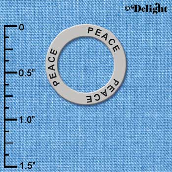 C4041+ tlf - Peace - Affirmation Message Ring (6 per package)
