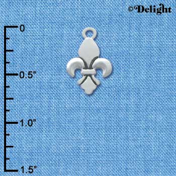 C4408 tlf - Fleur de Lis - Silver Plated Charm (6 per package)