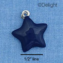 C1011 - Star Blue Silver Charm (6 charms per package)