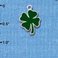 C1017* - Clover Silver Charm (left & right) (6 charms per package)