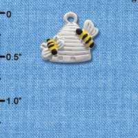 C1022 - Enamel Beehive Charm (6 charms per package)