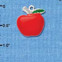 C1044* - Fat Apple Silver Charm (left & right) (6 charms per package)