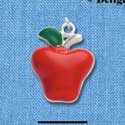 C1047* - Apple Silver Charm (left & right) (6 charms per package)