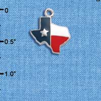 C1065 - Texas Lone Star Silver Charm (6 charms per package)