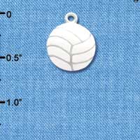 C1069 - Volleyball Silver Charm (6 charms per package)