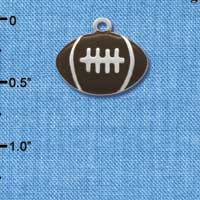 C1071 - Football Silver Charm (6 charms per package)