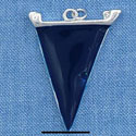 C1099 - Pennant Blue Silver Charm (6 charms per package)