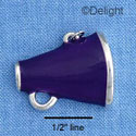 C1117* - Megaphone Purple Silver Charm (left & right) (6 charms per package)