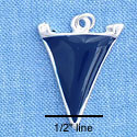 C1151 - Pennant Blue Silver Charm Mini (6 charms per package)