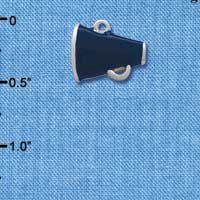 C1164* - Megaphone Blue Silver Charm Mini (6 charms per package)